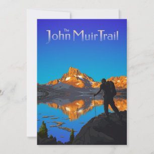 Hiker- und Banner-Spitze - John Muir Trail - Logo Feiertagskarte
