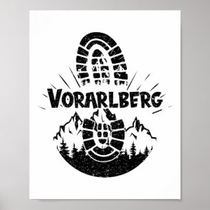 Hiker Vorarlberg Österreich Urlaub Poster