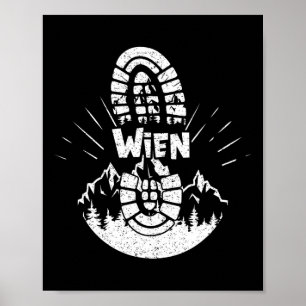Hiker Wien Austria Vacation Poster