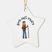 Hikermädchen Keramik Ornament (Links)