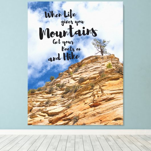 Hiking Adventure Leinwanddruck (Insitu (Holzboden))