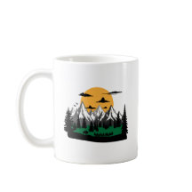 hiking and camping in mountains graphic
