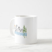 hiking and camping in mountains graphic kaffeetasse (Vorderseite Links)