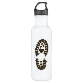 Hiking Boot Mud Print Premium Edelstahlflasche