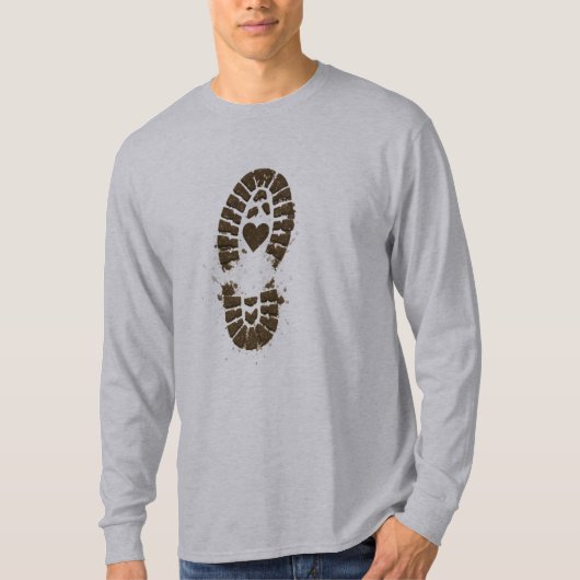 Hiking Boot Mud Print Premium T-Shirt (Vorderseite)