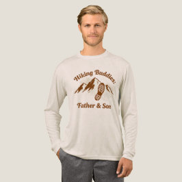 Hiking Buddies Father Son Mountain Adventure Tri-Blend Shirt