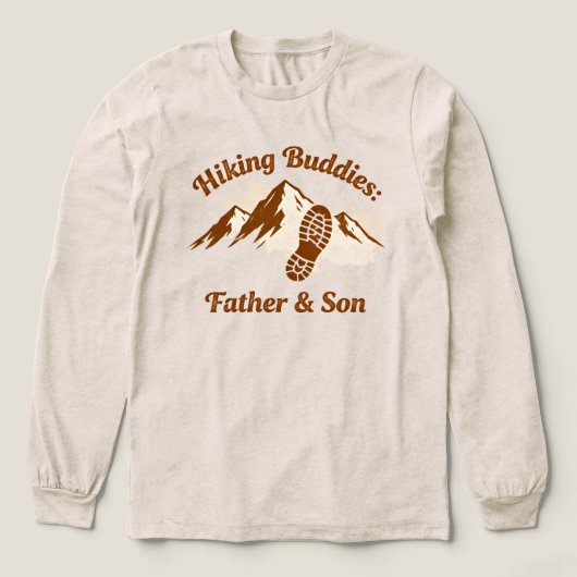Hiking Buddies Father Son Mountain Adventure Tri-Blend Shirt (Design Vorderseite)