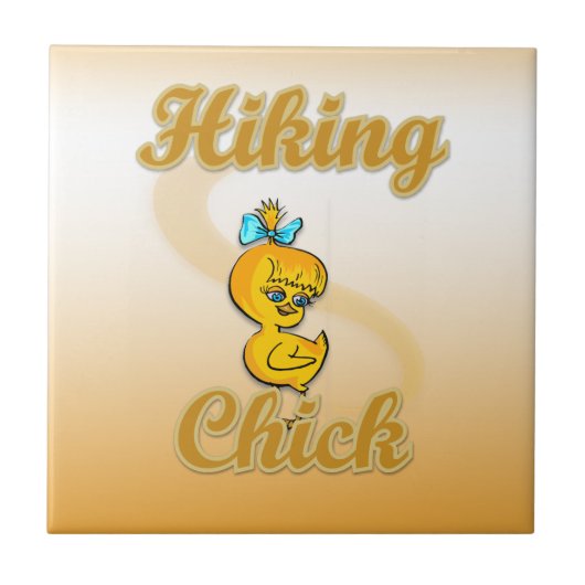 Hiking Chick Fliese (Vorderseite)