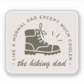 Hiking dad funny hiker father vintage green aufkleber (Vorderseite)