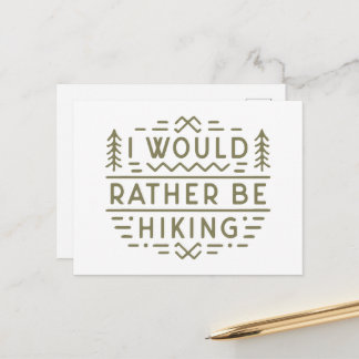 Hiking funny quotes outdoorsy vintage aesthetic postkarte