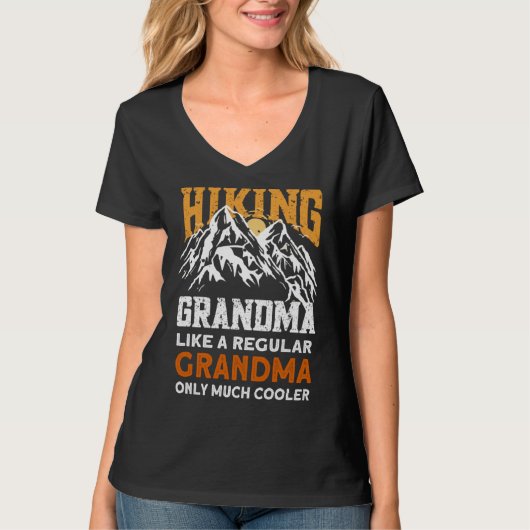 Hiking Grandma Hikers Hike Hiking T-Shirt (Vorderseite)