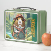 Hiking Guinea Pig Explorer Adventurer, Outdoors Metall Brotdose (Beispiel)