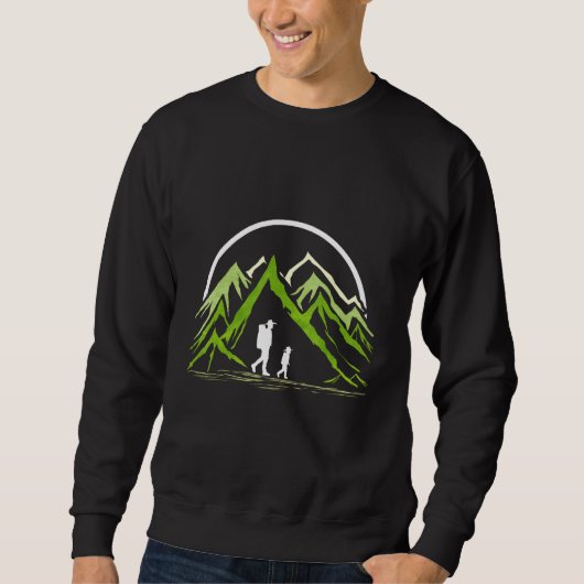 Hiking in the Mountains Father and Son Sweatshirt (Vorderseite)