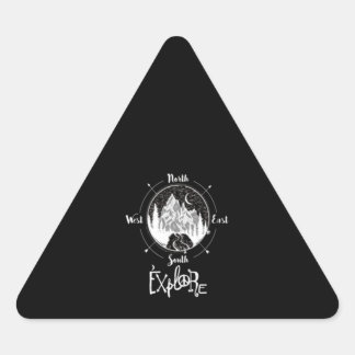 Hiking Lover Hiking Compass | Exploring Dreieckiger Aufkleber