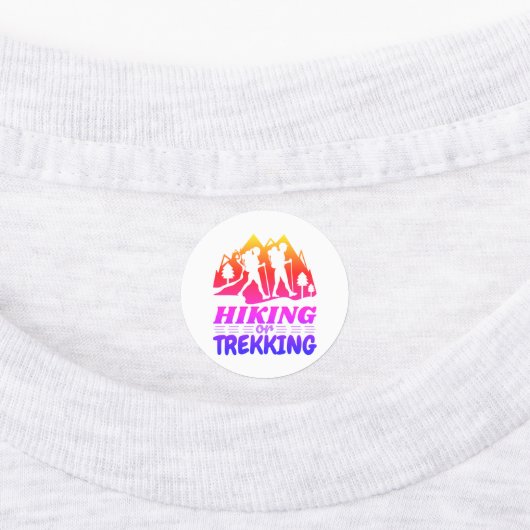 Hiking or Trekking Etiketten (Befestigt)
