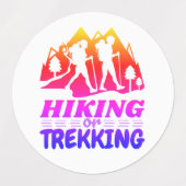 Hiking or Trekking Etiketten (Design 2)