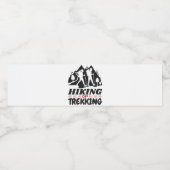 Hiking or Trekking Wasserflaschenetikett (Einzelnes Label)