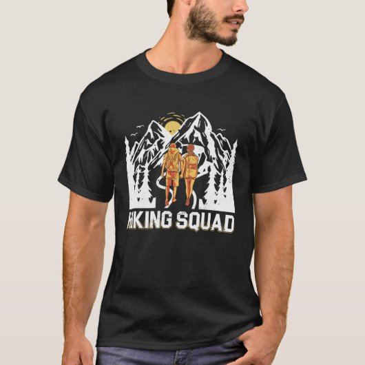 Hiking Squad Camping Hiking Team Outdoor Activity  T-Shirt (Vorderseite)
