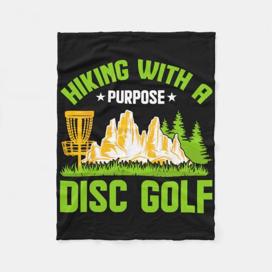 Hiking With A Purpose Disc Golf  Fleecedecke (Vorderseite)