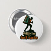 Hiking with Snacks – Fun DateOutdoor Design Button (Vorne & Hinten)