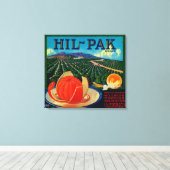 Hil Pak Orange LabelLindsay, CA Leinwanddruck (Insitu (Holzboden))