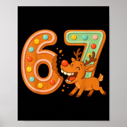 Hilarious 67 Christmas Cookies Rudolph Reindeer Jo Poster (Vorne)