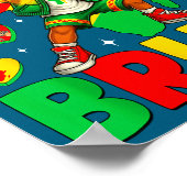 Hilarious African Black Dabbing Bruh Seven History Poster (Ecke)