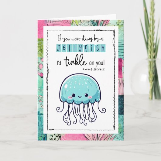 Hilarious BFF Jellyfish Here For You Friend Karte (Vorderseite)
