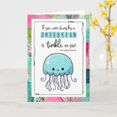 Hilarious BFF Jellyfish Here For You Friend Karte (Gelbe Blume)