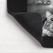 Hilarious Cat Selfie Ufo Cow Abduction Alien Meme Mousepad (Ecke)