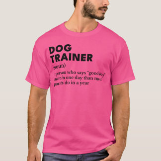 Hilarious Dograiner Definition Schwarzes Retro-Des T-Shirt