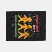 Hilarious Gingerbread Cookie My Butt Hurts Xmas Hu Fleecedecke (Vorderseite (Horizontal))