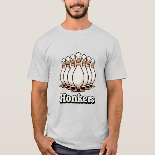 Hilarious Honkers Geese Funny Goose Meme T-Shirt (Vorderseite)