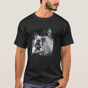 Hilarious Hunde gehender Affe Astronaut Selbstport T-Shirt