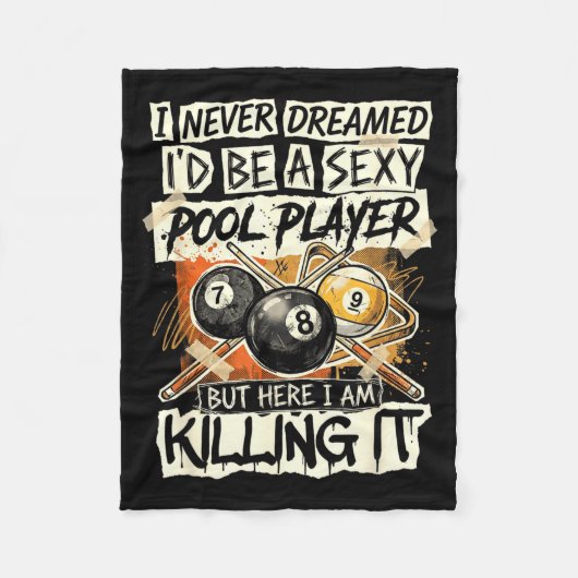 Hilarious It Player Billiards Killing Pool Quote S Fleecedecke (Vorderseite)