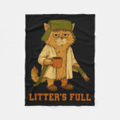 Hilarious Litter’s Full Funny Coffee Cat Lovers Ch Fleecedecke (Vorderseite)