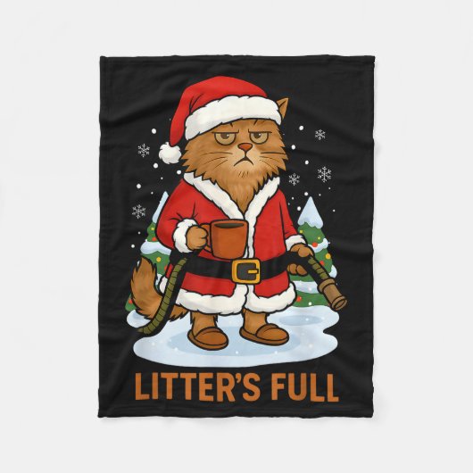 Hilarious Litter’s Full Funny Coffee Cat Lovers Ch Fleecedecke (Vorderseite)