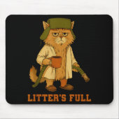 Hilarious Litter’s Full Funny Coffee Cat Lovers Ch Mousepad (Vorne)