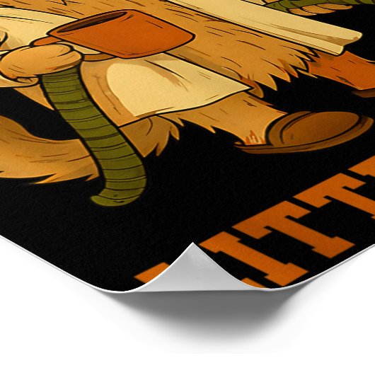 Hilarious Litter’s Full Funny Coffee Cat Lovers Ch Poster (Ecke)