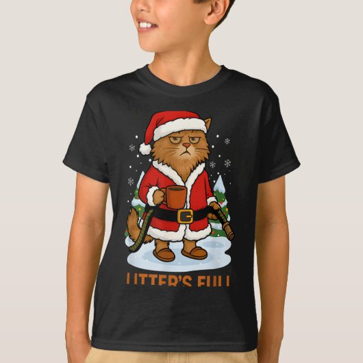 Hilarious Litter’s Full Funny Coffee Cat Lovers Ch T-Shirt (Vorderseite)