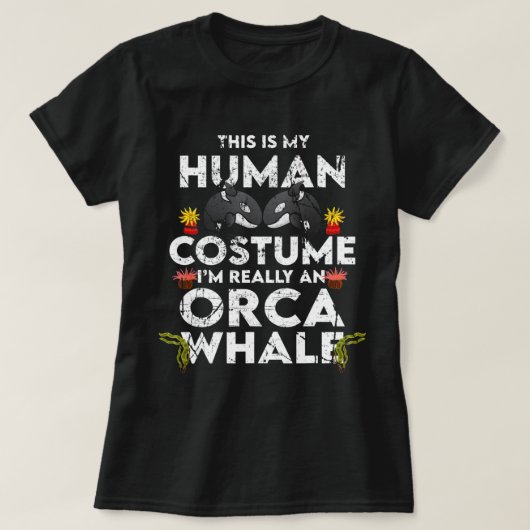 Hilarious Orca Halloween Costume T-Shirt (Design vorne)