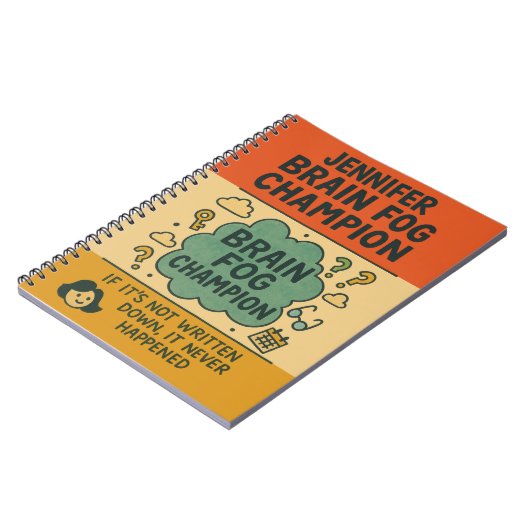 Hilarious Perimenopause Brain Fog Champion Notizblock (Linke Seite)