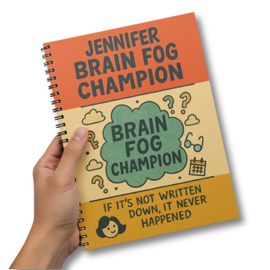 Hilarious Perimenopause Brain Fog Champion Notizblock