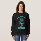 Hilarious Purrfect Cat Bartender in a Tuxedo Serve Sweatshirt (Vorne ganz)