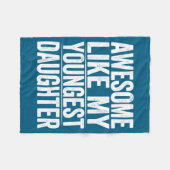 Hilarious s Day Like Daughter Youngest Mother Fath Fleecedecke (Vorderseite (Horizontal))