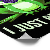 Hilarious Sometimes I Fartin Just Frog Mask Gas Poster (Ecke)