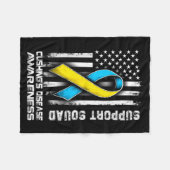 Hilarious Support Disease s Squad Awareness Cushin Fleecedecke (Vorderseite (Horizontal))