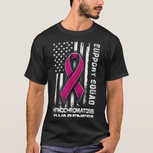 Hilarious Support Squad Hemochromatosis Awareness T-Shirt (Vorderseite)