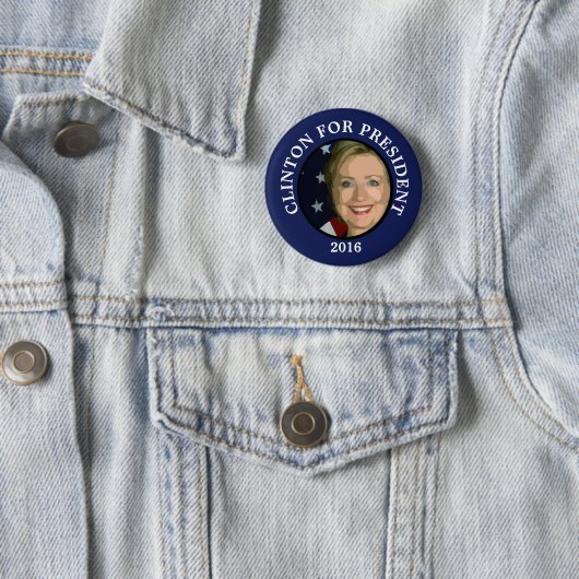 Hilary Clinton für Präsident 2016 Button (Beispiel)