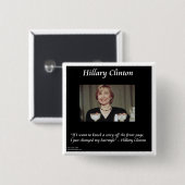 Hilary Clinton Hairstyles & Headlines Quote Button (Vorne & Hinten)